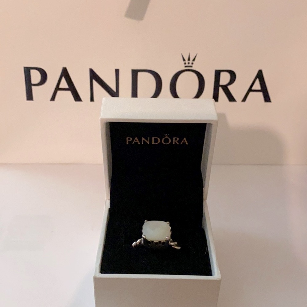 Retired Pandora mother of the pearl ring